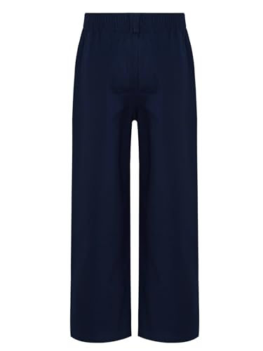 Boys Khaki Flat Front Dress Pants Kids Pull on Straight Leg School Uniform Pants Trousers2