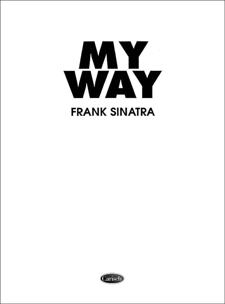 Sinatra Frank My Way Voice & Piano Book