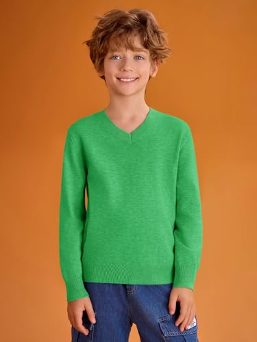 Suéter de uniforme escolar transpirable de cuello en V para niños activos 2