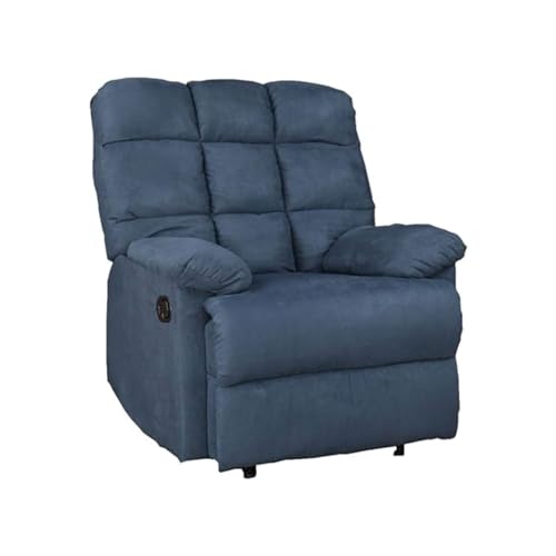 Image of Torque - Flumin 1 Seater Fabric Manual Recliner | Recliner Chair for Living Room, Office, Bedroom (Blue) | 1 Year Warranty