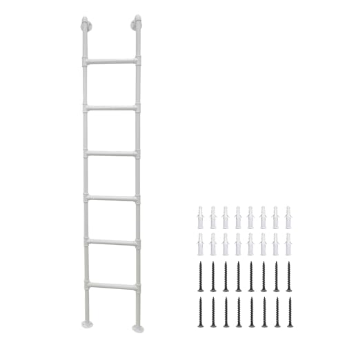 Scala a due letti in ferro industriale per camper scala universale a soppalco diritta con kit di installazione semplice ingresso versatile scala da arrampicata Egress (180 cm/71 pollici)