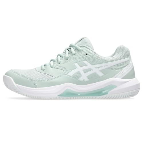 ASICS Women's Gel-Dedicate 8 Clay Tennis Shoes, 9, Lichen Rock/White