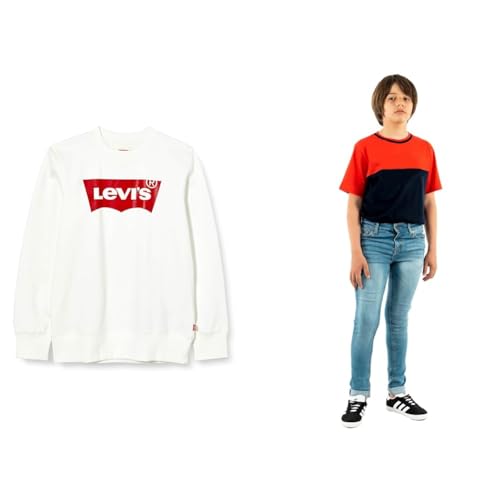 Levi's LVB Batwing Crewneck Sweatshirt and Skinny Taper Jeans Levi's LVB Batwing Crewneck Sweatshirt and Skinny Taper Jeans