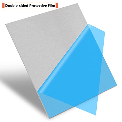 Image of 2Pack 6061 T651 Aluminum Sheet Metal 10 x 10 x 1 /16 (0.06 inch) Inch Plain Thin Aluminum Plate Covered with Protective Film, Heat Treatable Rectangle 1.5MM Aluminum Metal Plate for Crafting, Industrial