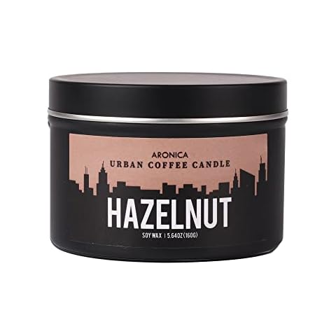 Aronica Hazelnut Coffee Candle for Fall Decor, Different Home Decor Coffee Scent Candles, Small Fall Candle for Bathroom Cover