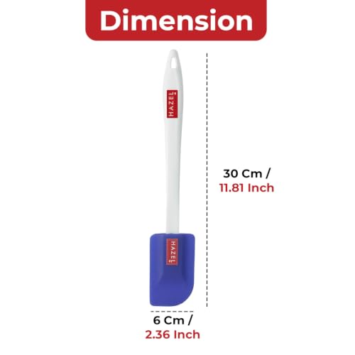 Image of HAZEL Big Silicon Spatula with Plastic Handle, Blue