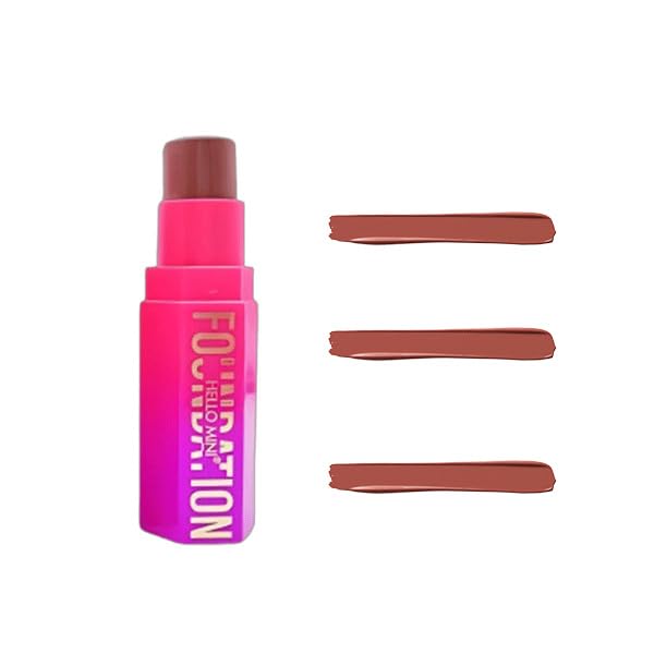 Base 3 em 1 Multifuncional, Bastão de Maquiagem para Cobertura, Corretivo e Contorno, Longa Duração, Resistente à Oleosidade, Modelo Y279