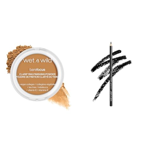 wet n wild finishing powder paired with a black kohl eyeliner pencil — the only pick here containing real kohl