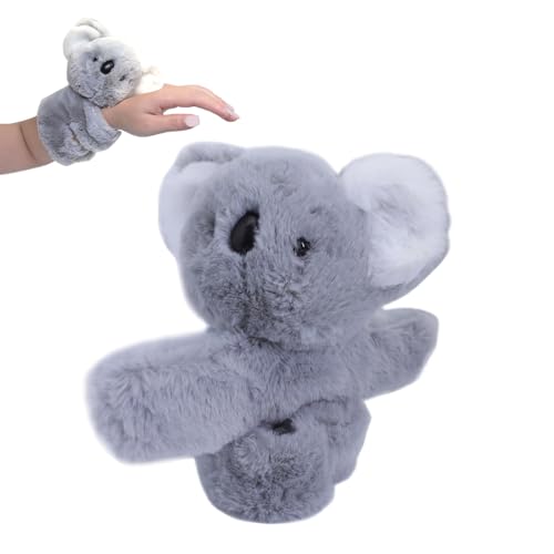 koala Slap Bracelets Stuffed Animal for Kids, Plush Animal Snap Bracelets Cutie Cuff Sticky Rolls Bracelet Huggers Toy Wrist for Girls Boys Child Gift Party Favors Birthday