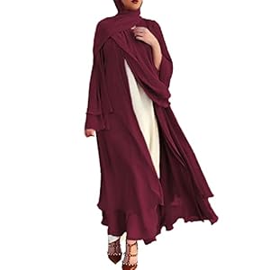 IWEMEK Women Chiffon Muslim Dress Middle East Arab...