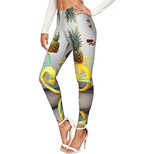 Leggings de compresión de piña suaves para mujer mallas deportivas