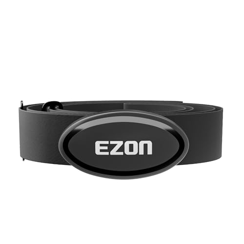 EZON Heart Rate Monitor Chest Strap, Bluetooth 5.1 & ANT+ Sensor, 3ATM Waterproof, Compatible with Garmin, Wahoo, Polar, Strava for Running, Cycling, Workout, Black (C009 Pro)