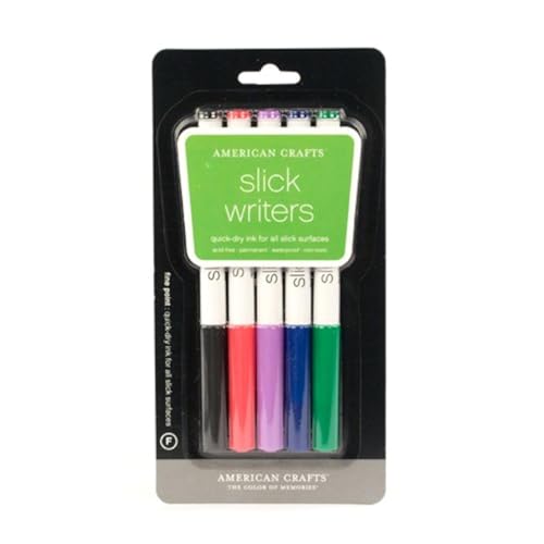 Slick Writer Marker Set by American Crafts | 5-piece fine point markers in assorted colors
