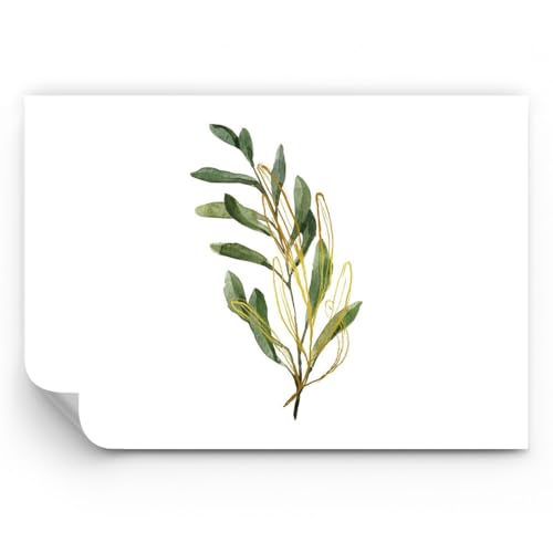 ARTTOR Papel pintado de papel no tejido Standard - Hojas Aceituna Planta - 500x350 cm - Fotomurales XXL Moderna Decorativos Murales Papel tapiz fotográfico Dormitorio Para la sala - WF1AA500x350-5385