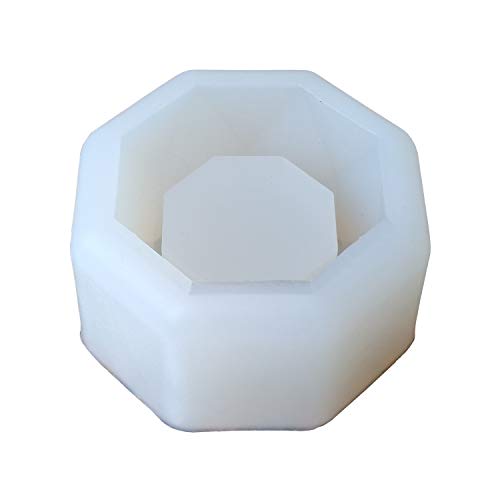 DIY Succulent Plant Flower Pot Silicone Mold Octagon Diamond Shaped Mould for Making Candy Chocolate Candle Holder Soap Ice