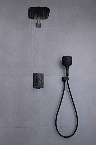 Sistema Doccia Nero, Colonna Doccia con Soffione