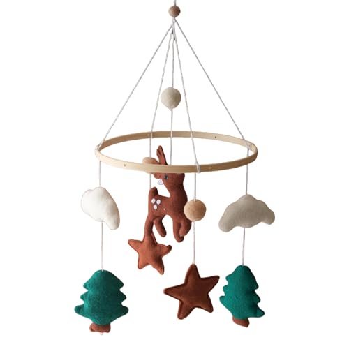 Móvil para Cuna | Móvil Infantil Animales Del Bosque De Madera Decoración Habitación - Accesorios Relajantes Cochecito Regalo Niña Niño Dormitorio Casa Coche Cama Cumpleaños