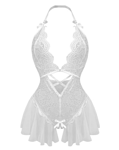 EVELIFE Babydoll, lingerie da donna sexy, body con scollo profond...