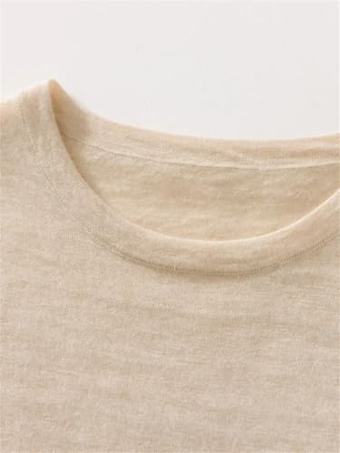 Men's Casual Summer Round Neck Short Sleeved 100 Percent Cashmere Knitted Pullover Sweater3