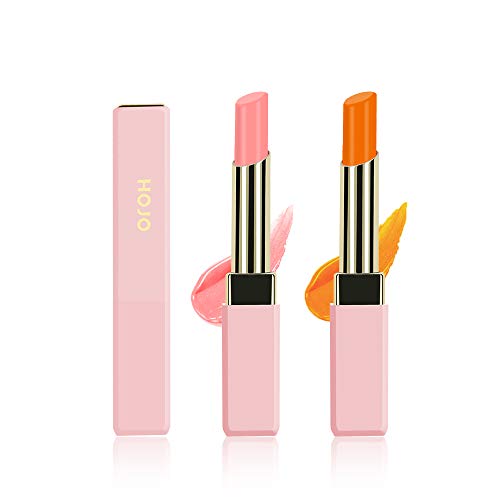 Preisvergleich Produktbild Freeorr 2 Stück Feuchtigkeitsspendende Balsam Lipgloss, Temperatur Farbwechsel Lippenbalsam, Nahrhafter Lippenstift Balsam Lang anhaltender Lippenbalsam, Antihaft-Lippenstift - 3g
