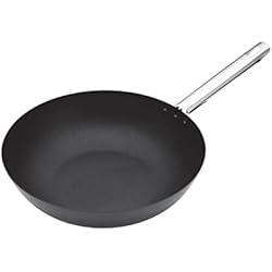 Wok 30Cm MASTERCLASS Wok Antiadherente, Acero, Negro, 30 cm (12 inch)