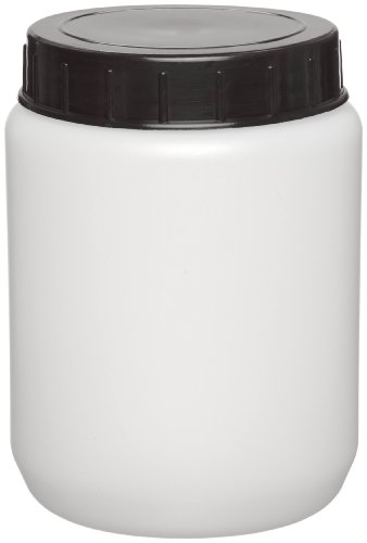 Kartell 226415-0250 HDPE Cylindrical 250mL Lab Specimen and Storage Jar, with Cap (Pack of 10)
