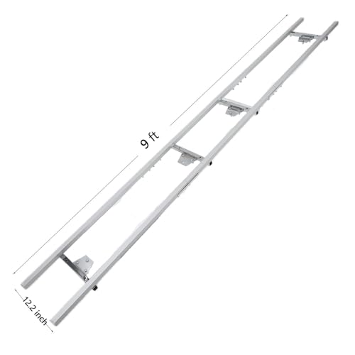 FinerFurnis 9ft Aluminum Chainsaw Mill Rail Guide System – Adjustable Accessory with 3 Crossbars for 14\"-36\" Chainsaws – Precision Lumber and Planking, Rugged and Portable Milling Rail - Thumbnail 4