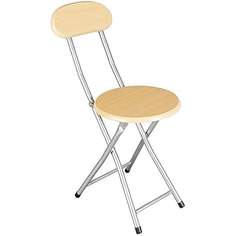 Acan Silla Plegable Metal y Madera Taburete Plegable Cocina Silla Jardin Salon Camping etc Cover
