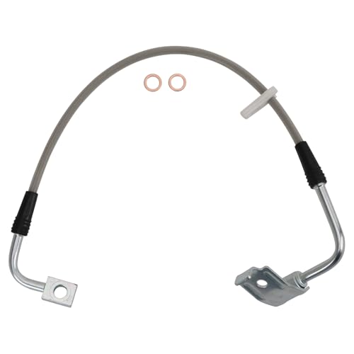 Image of TRQ Front Performance Brake Hose Set Compatible with 2007 Jeep Wrangler