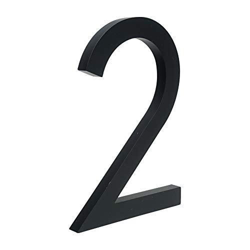 Número 3 negro para casa de 15 cm placa moderna HASWARE de aluminio flotante para la pared