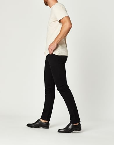 Mavi Jake Men's Regular Rise Slim Leg Jeans, Slim Fit Jeans for Men, Black Williamsburg, Black Men's Jeans, 31 x 322