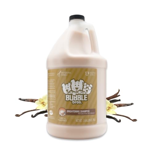 Bubble Bros. Brightening Dog Shampoo, Gallon - Naturally Derived Ingredients, Eliminates Smelly Pet Odors, Brightens All Coat Colors, Restores Shine and Moisture, Soap and Cruelty Free