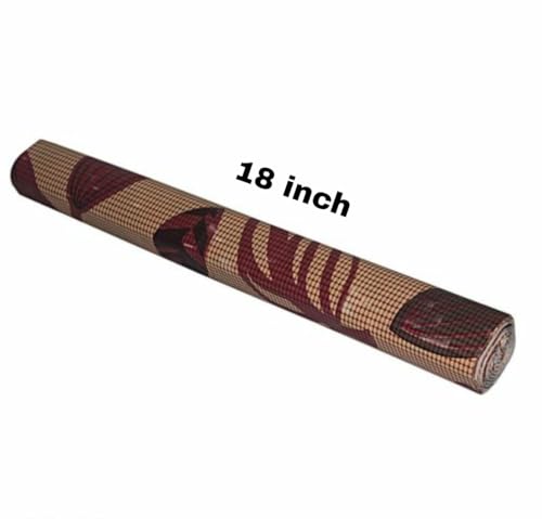 Image of 10Meter Rectangular Long Shelf Liner, Sheet Roll /Mat for Drawer, Shelf roll Kitchen mat /Kitchen Roll /Slab Roll /Drawer roll Antislip Mat Size - 45 x 1000 cm-AM (Brown Black Leaf)