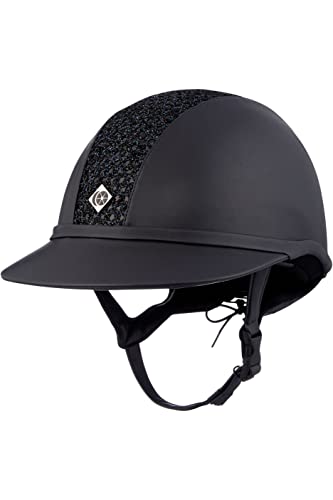 Charles Owen SP8 Leather Look Sparkly Helmet #NNsllsp8PLUS658 - Navy Helmet Size - 54cm