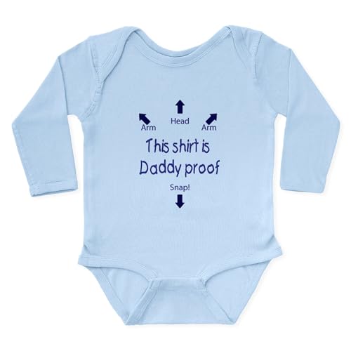 CafePress Daddy Proof Blue Body Suit Cute Long Sleeve Infant Baby Bodysuit Romper