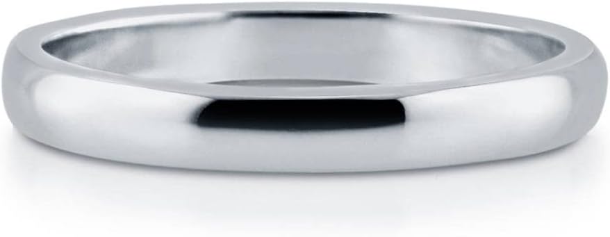BERRICLE Sterling Silver Wedding Rings Band for Women, Rhodium Plated