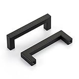 HOME EDIT Matte Black 20 Pack Square Bar Drawer Handles 3-3/4 Inch Drawer Pulls Stainless Steel Cupboard Door Handles for Bathroom Cabinet Hardware Kitchen Cabinet Handles