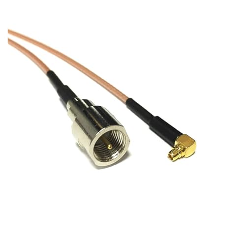 Adaptateur FME mâle vers MMCX mâle à angle droit | Câble coaxial RG178 de 15 cm haute fidélité