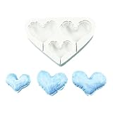 Moldes de silicona para hornear con cordones, forma de nube de corazón de estrella, para hacer gelatina de chocolate, resistente al calor, herramienta de almacenamiento plegable