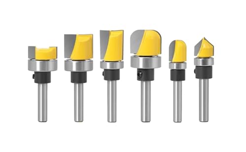 1/4"& 6mm �V�����N �p�^�[�� �r�b�g �t���b�V�� �g���� �r�b�g �X�g���[�g �r�b�g �x�A�����O �q���W�t�� �ق��� ���[�^�[ �r�b�g �؍ރg���}�[ �J�b�^�[(6PCS 6.35mm shank)
