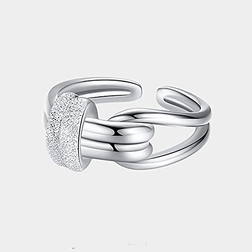 Bague nouée réglable en argent résolvant les problèmes de taille de doigt