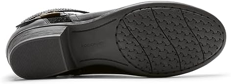 Rockport Women's Carly Strap Boot Ankle, Black, 6 Wide | Image 2