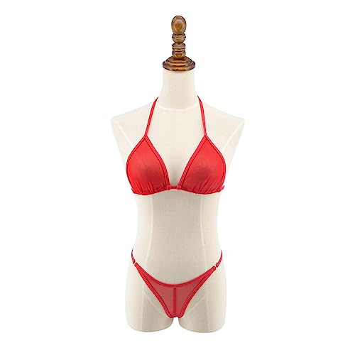 SHERRYLO Sheer Bikini See Through Micro Bikinis Extreme Mesh Slutty Swimsuit Brazilian See Thru G String Thong Bathing Suit