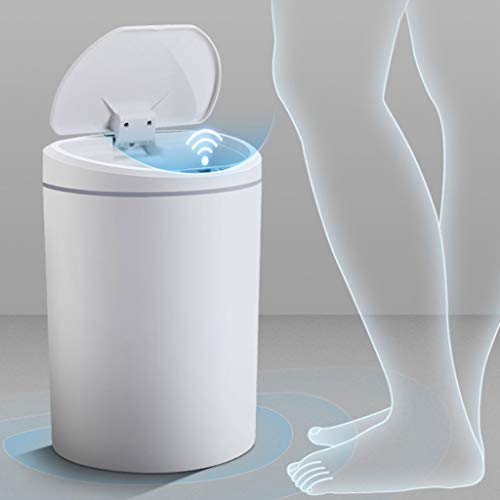 Bote de Basura Inteligente Redondo Inducción 8L Blanco miniatura 4