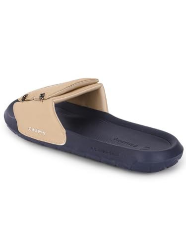 Image of CHUPPS Gt Brave Gold Drift Orthopedic Slippers | Soft Footpharma Footbed | Breathable Ventilation Holes | Lightweight Flip Flops | Anti-Skid Chappals for Everyday For Mens