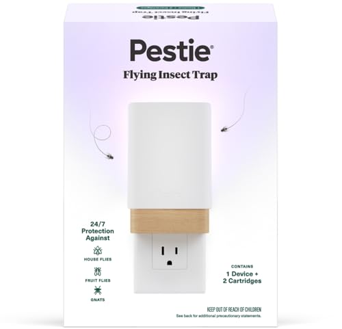 Image of Pestie Fruit Fly Traps, Indoor Gnat Trap Plug-in (1 Device, 2 Cartridges)