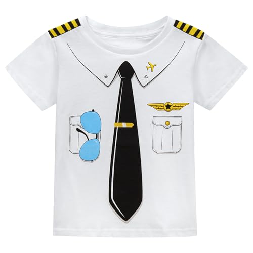 COSLAND Toddler Halloween Shirt Baby Boys Pilot T-Shirt 2T