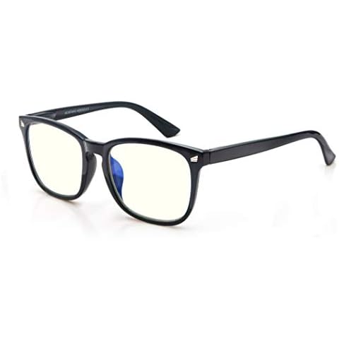 Blue Light Blocking Reading Glasses 3.0 Ladies/Womens/Unisex,Anti Harmful Blue Light,Anti-Glare,Anti-Eyestrain,UV Protection,Suitable for Computer Screen/TV/Tablet/Smartphone,Black Brillant Cover