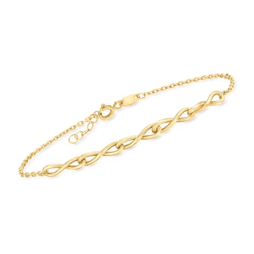Ross-Simons 10kt Yellow Gold Twisted Infinity-Link Bracelet