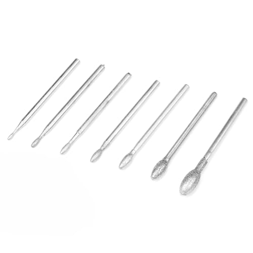 Set de 7 fresas diamantadas ovaladas 1.2mm-5mm
